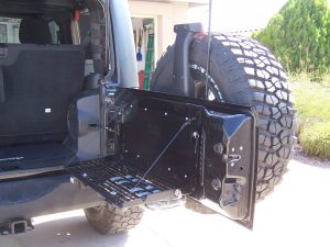 Jeep JK tailgate MOLLE panel & fold-down table